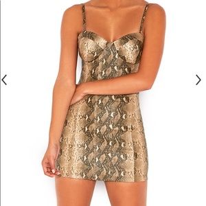 Snakeskin Mini Dress